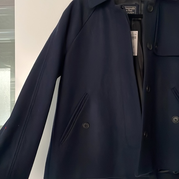 *NWT* A&F Navy Lined Peacoat - Picture 3 of 4